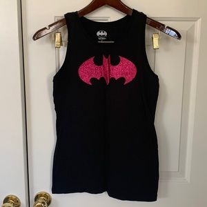 Glittered Batman logo Tank Top